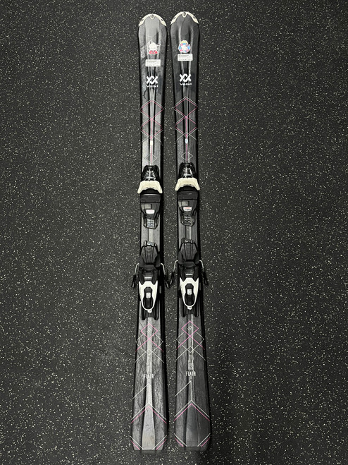 Vist Large View of Product Image Which is Used Volkl FLAIR 73 Womens DH Ski/Binding Black 153 cm