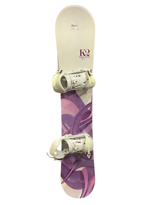 Vist Large View of Product Image Which is Used K2 SIREN Womens Board/Bindings Pink And White 143 cm