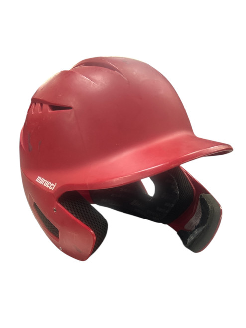 Vist Large View of Product Image Which is Used Marucci DURAVENT Batting Helmet No Mask Red SM