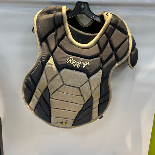 Vist Large View of Product Image Which is Used Rawlings DYANMIC FIT TEEN BLK Catchers Chest Protector Black Intermed