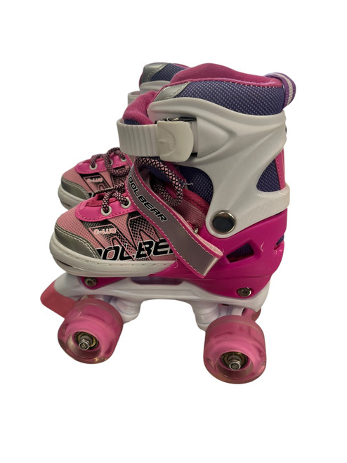 Vist Large View of Product Image Which is Used SOWUME COOLBEAR Junior Roller Quad Skates Pink Adjustable
