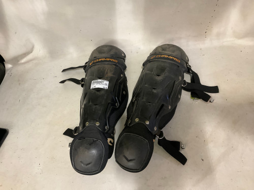 Used Champro CHAMPRO SHIN GUARDS Catchers Leg Guards Black Youth 11790-S000050950 Vist Large View of Product Image Which is Used Champro CHAMPRO SHIN GUARDS Catchers Leg Guards Black Youth