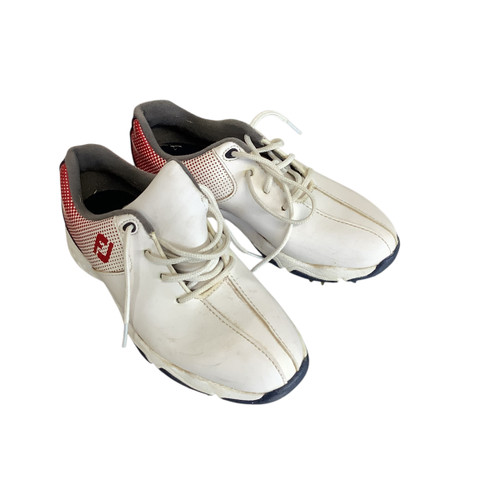 Vist Large View of Product Image Which is Used Foot Joy Jr Golf Shoes White Junior 01