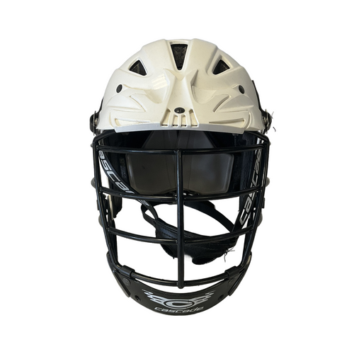 Vist Large View of Product Image Which is Used Cascade CLH2 LAX HELMET Lacrosse Helmet White S/M
