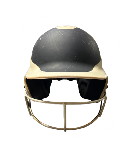 Vist Large View of Product Image Which is Used RIP-IT SOFTBALL HELMET W/MASK Batting Helmet w/Mask Black And White SM