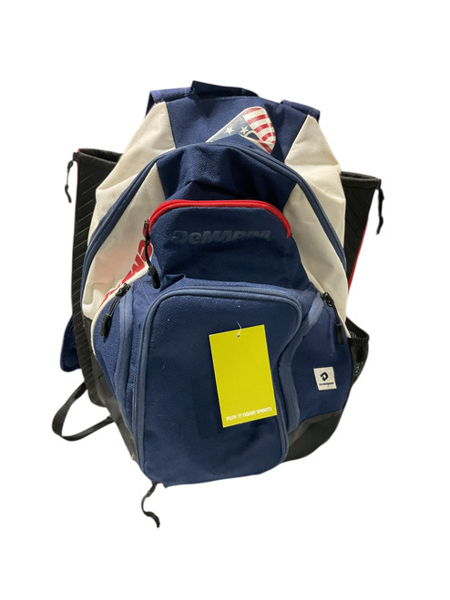 Vist Large View of Product Image Which is Used Demarini R/W/B BACKPACK BB/SB Player Backpack Navy Blue