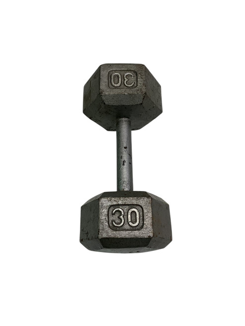 Used Hex Dumbbell (Each) 30 lb 11347-S000258275 Vist Large View of Product Image Which is Used Hex Dumbbell (Each) 30 lb