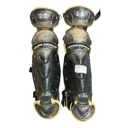 Used Under Armour UALG-YVS Catchers Leg Guards Black Youth 11484-S000291448 Vist Large View of Product Image Which is Used Under Armour UALG-YVS Catchers Leg Guards Black Youth