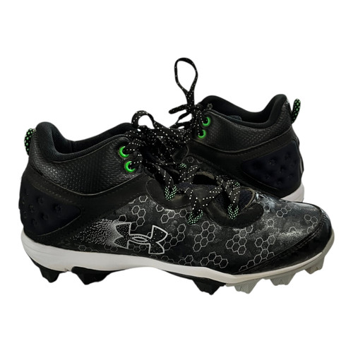 Vist Large View of Product Image Which is Used Under Armour BASEBALL CLEATS BB/SB Cleats Black Senior 5.5