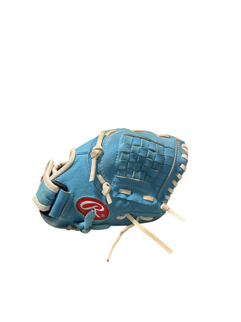 Used Rawlings LIGHT BLUE GLOVE BB/SB Glove RH Throw Carolina Blue 10" 11834-S000042418 Vist Large View of Product Image Which is Used Rawlings LIGHT BLUE GLOVE BB/SB Glove RH Throw Carolina Blue 10"