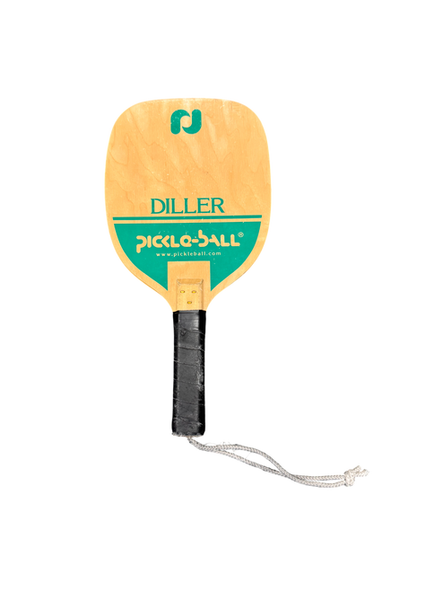 Vist Large View of Product Image Which is Used DILLER PICKLEBALL PADDLE 7 1/2 IN WIDTH Pickleball Racquet Beige