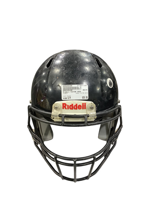 Used Riddell VICTOR 2019 FB Helmet Black S/M 11347-S000258306 Vist Large View of Product Image Which is Used Riddell VICTOR 2019 FB Helmet Black S/M
