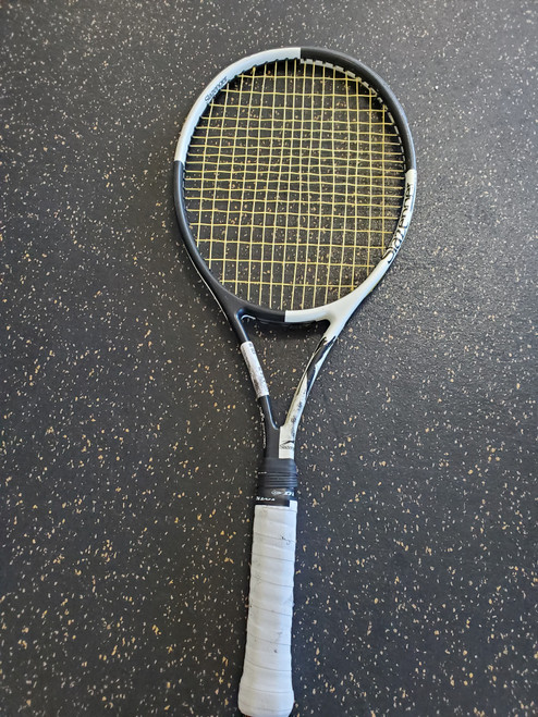 Vist Large View of Product Image Which is Used Slazenger TKT08503LF Adult Tennis Racquet Black 4 3/8"