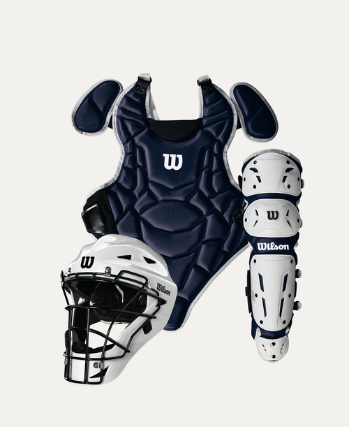 Vist Large View of Product Image Which is New Wilson EZ GEAR 2 Catchers Protective Set Navy Blue