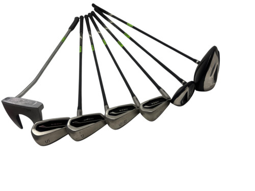 Used INESIS 100 Golf Starter Set LH 7 Piece w/ Light Graphite Shafts 11731-S000150408 Vist Large View of Product Image Which is Used INESIS 100 Golf Starter Set LH 7 Piece w/ Light Graphite Shafts
