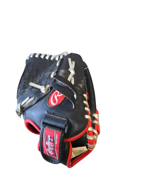 Vist Large View of Product Image Which is Used Rawlings PLAYER SERIES GLOVE BB/SB Glove RH Throw Black 12"