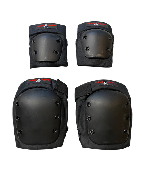 Used Triple Eight ELBOW AND KNEE PAD SET Skateboard Accessory 11706-S000366317 Vist Large View of Product Image Which is Used Triple Eight ELBOW AND KNEE PAD SET Skateboard Accessory