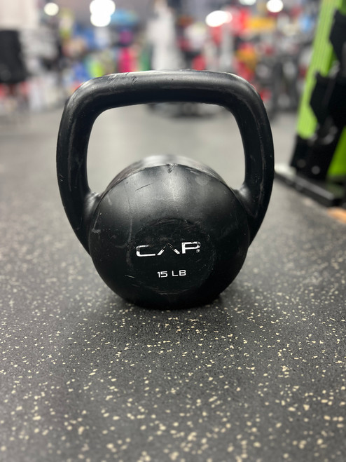 Used Cap Kettle Dumbbell (Each) Black 15 lb 10558-S000243847 Vist Large View of Product Image Which is Used Cap Kettle Dumbbell (Each) Black 15 lb