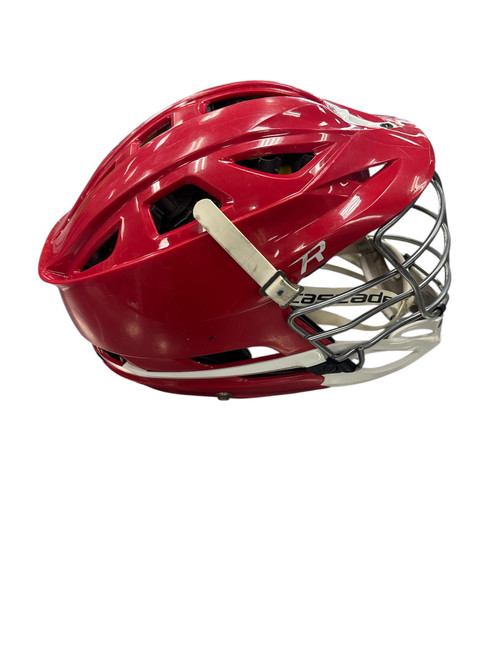 Used Cascade R Lacrosse Helmet Red LG 11747-S000272542 Vist Large View of Product Image Which is Used Cascade R Lacrosse Helmet Red LG