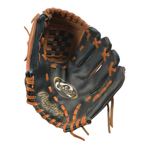 Vist Large View of Product Image Which is Used Rawlings PLAYERS SERIES PL950BT BB/SB Glove RH Throw Black 9 1/2"
