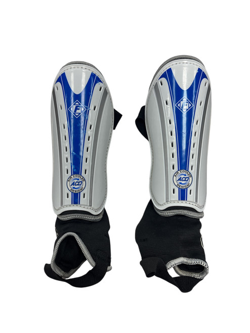 Used Franklin Soccer Shin Guards Youth White MD 11747-S000272543 Vist Large View of Product Image Which is Used Franklin Soccer Shin Guards Youth White MD