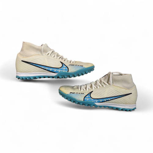 Vist Large View of Product Image Which is Used Nike AIR ZOOM Soccer Turf Shoes White Senior 7