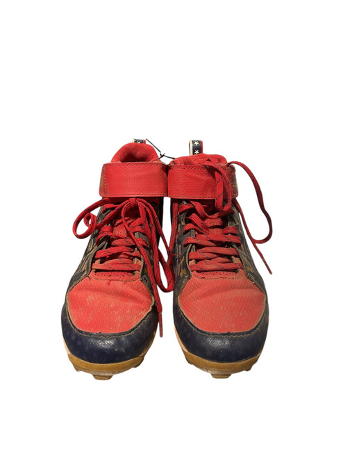 Vist Large View of Product Image Which is Used Under Armour BRYCE HARPER CLEATS BB/SB Cleats White/Red/Navy Junior 03