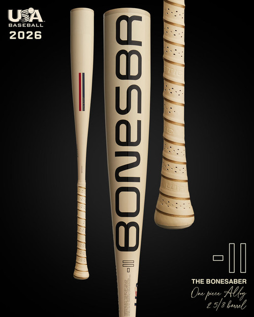 Vist Large View of Product Image Which is NEW WARSTIC 2026 BONESABER USA METAL BASEBALL BAT -11 (30/19)