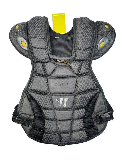 Vist Large View of Product Image Which is Used Warrior GOALIE CHEST Lacrosse Shoulder Pads Black MD