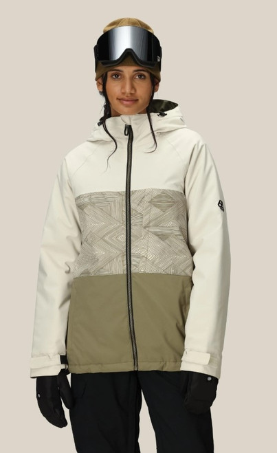 Vist Large View of Product Image Which is New 686 WOMEN'S ATHENA INSULATED JACKET LIMESTONE COLORBLOCK MD