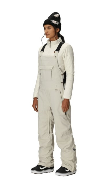 Vist Large View of Product Image Which is New 686 WOMEN'S BLACK MAGIC INSULATED BIB LIMESTONE XS