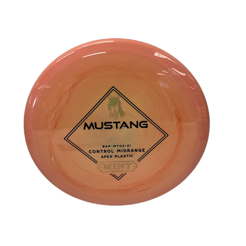 Vist Large View of Product Image Which is Used Mint MUSTANG MIDRANGE APEX PLASTIC Disc Golf Mid Range Orange