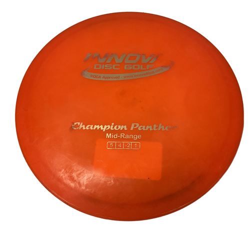 Vist Large View of Product Image Which is Used Innova CHAMPION PANTHER Disc Golf Mid Range Orange