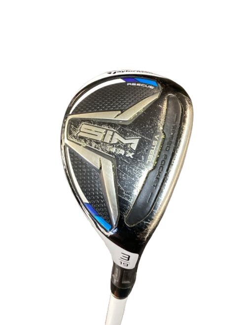 Vist Large View of Product Image Which is Used Taylormade SIM MAX Mens Hybrid Club RH 3 Hybrid