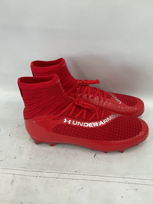 Vist Large View of Product Image Which is Used Under Armour Adult FB Cleats Red Senior 13.5