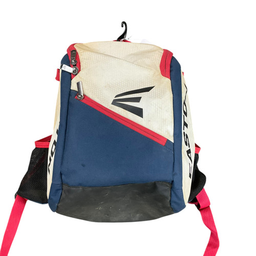 Used Easton BASEBALL BACKPACK BB/SB Player Carry Bag White 11484-S000291541 Vist Large View of Product Image Which is Used Easton BASEBALL BACKPACK BB/SB Player Carry Bag White