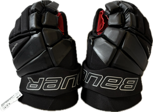 Vist Large View of Product Image Which is Used Bauer VAPOR 3X Senior Gloves Black 14"
