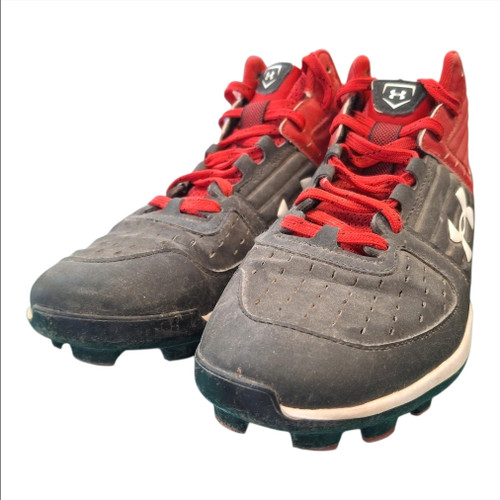 Vist Large View of Product Image Which is Used Under Armour BB CLEATS BB/SB Cleats Red Youth 06.0