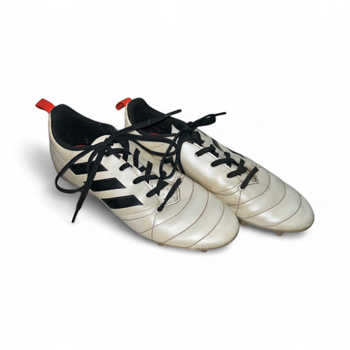 Vist Large View of Product Image Which is Used Adidas Soccer Cleats White And Black Senior 7