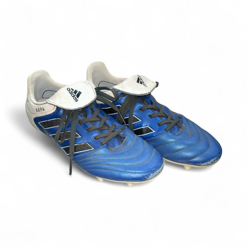 Vist Large View of Product Image Which is Used Adidas Copa Soccer Cleats Royal Blue And White Senior 6.5