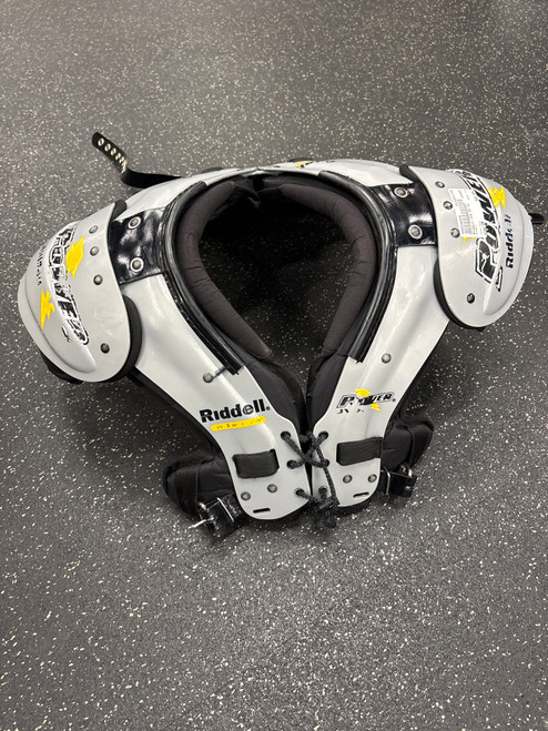 Vist Large View of Product Image Which is Used Riddell JVX FB Shoulder Pads Grey SM
