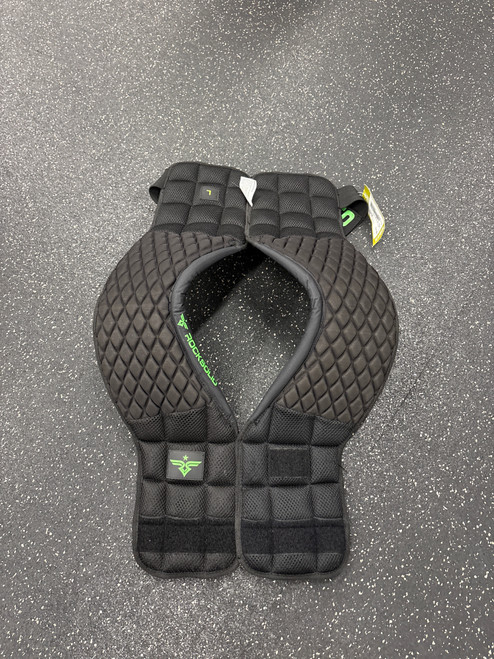 Vist Large View of Product Image Which is Used ROCKSOLID 7 ON 7 SP FB Shoulder Pads Black LG