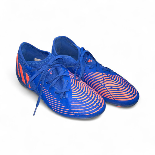 Vist Large View of Product Image Which is Used Adidas Soccer Cleats Royal Blue And Orange Junior 05