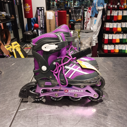 Vist Large View of Product Image Which is Used Airwalk Junior Rec Fitness Skates Purple Adjustable