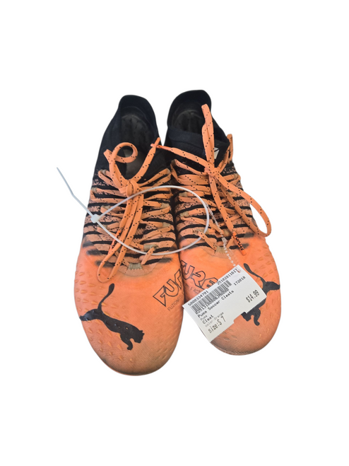 Used Puma Soccer Cleats Orange Senior 7 11617-S000334791 Vist Large View of Product Image Which is Used Puma Soccer Cleats Orange Senior 7