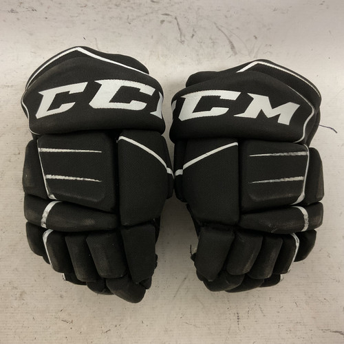 Vist Large View of Product Image Which is Used CCM JETSPEED FT350 Junior Gloves Black And White 10"