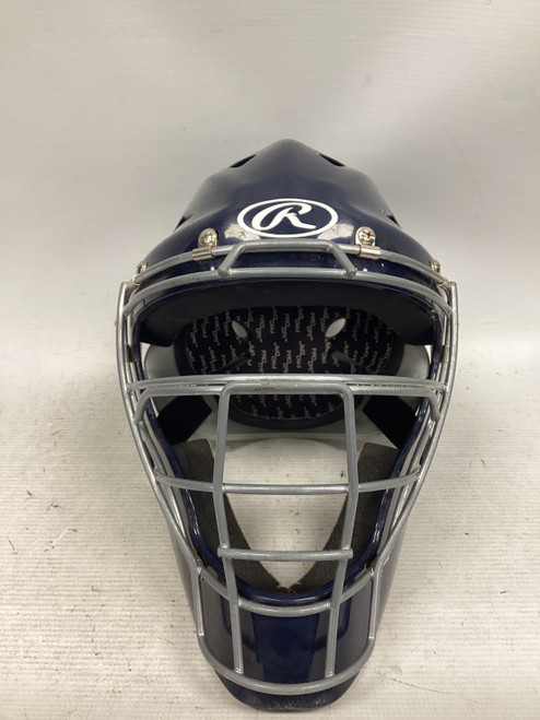 Vist Large View of Product Image Which is Used Rawlings REV C Catchers Mask Navy Blue
