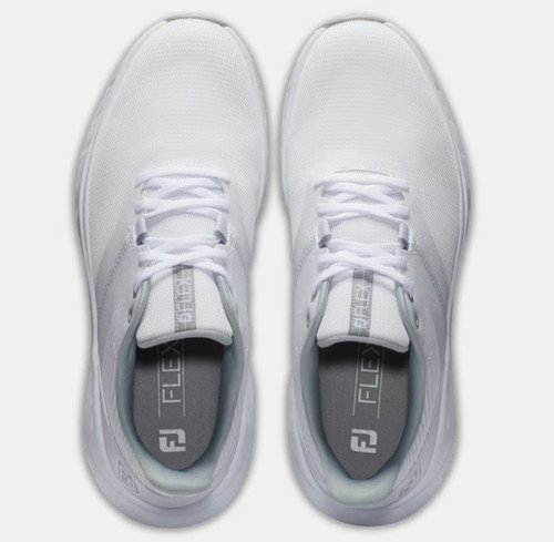 Vist Large View of Product Image Which is Used Foot Joy FLEX 56286 Mens Golf Shoes White Senior 9.5