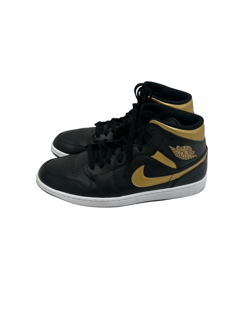 Vist Large View of Product Image Which is Used Jordan 1 Mens 11 Black and Gold Basketball Shoes