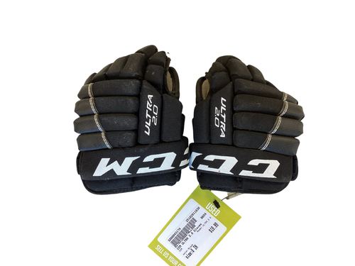 Vist Large View of Product Image Which is Used CCM ULTRA 2.0 Youth Gloves Black 8"